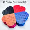 Fractal 3D Printed Pixel Heart Gifts AntiAnxiety Decompression Toy Heart Fidget Toys  Kid/ Adult