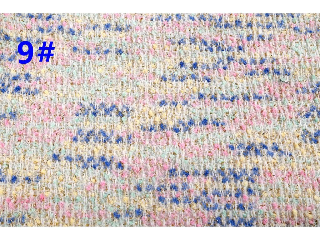 Thick Needle-Dyed Hydrangea Knit Fabric: 2024 Autumn/Winter Colorful Small Fragrance Style Fabric