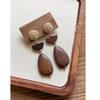Forest Grass & Trees Wooden Woven Earrings: Ethnic Retro Hollow-Out Ear Jewelry for Women