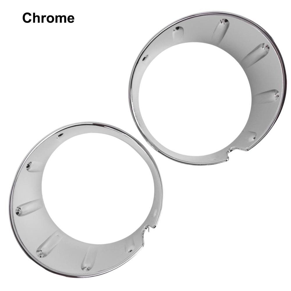 2Pcs Chrome/Black Front Fog Light Cover Fog Light Trim Ring For Mini Cooper R56 R55 R57 51117248791 51117248792 Car Accessories Chrome
