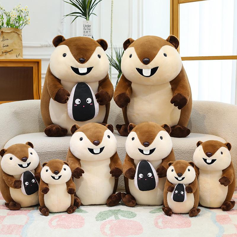 Kids Marmots Friendly Plush Animal Pillow Room Decor For Birthday Gift And Play