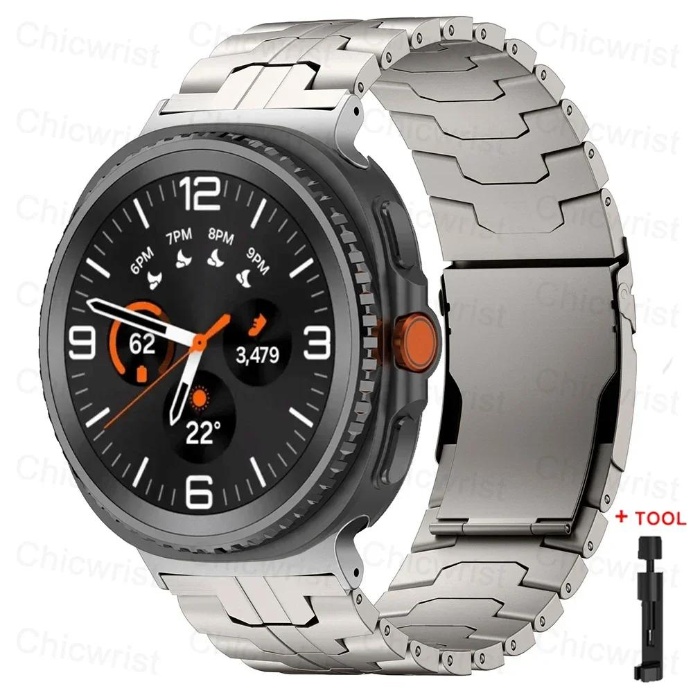Luxury Titanium Strap for Samsung Galaxy Watch 8 40mm 44mm Ultra2 Business Bracelet for GALAXY WATCH 8 Classic Bands Accessories