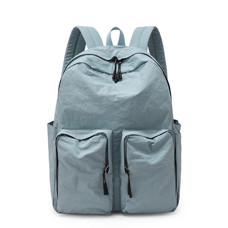 

Korean Style Women s Casual Solid Color Backpack – Large Capacity, Simple Design синій