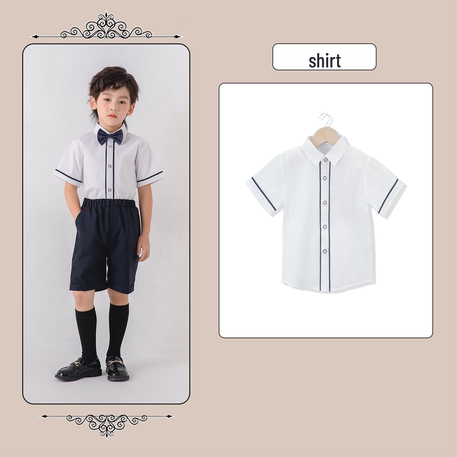 Children s Short-Sleeved Summer School Uniform for Kindergarten and Primary School Choir and Graduation. 150 cm