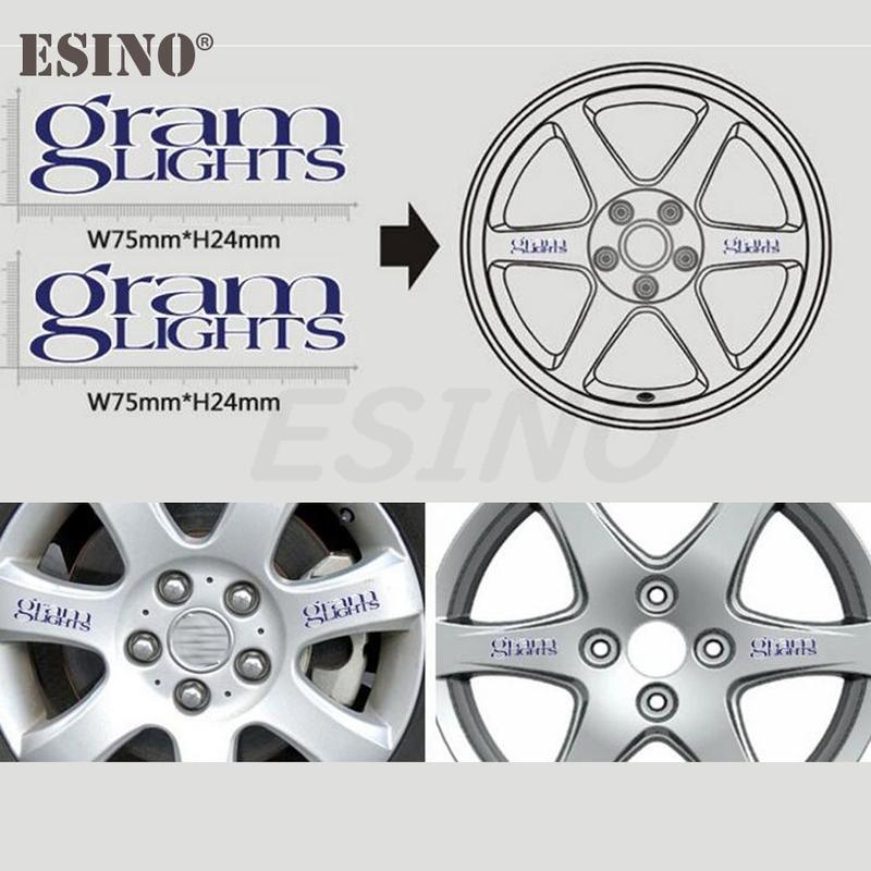 4 x Naklejki Dekoracyjne na Felgi Samochodowe Seria Akcesoria Samochodowe Naklejka do Rays Gram Lights 57C 57CR 57DR 57XR 57Xtreme