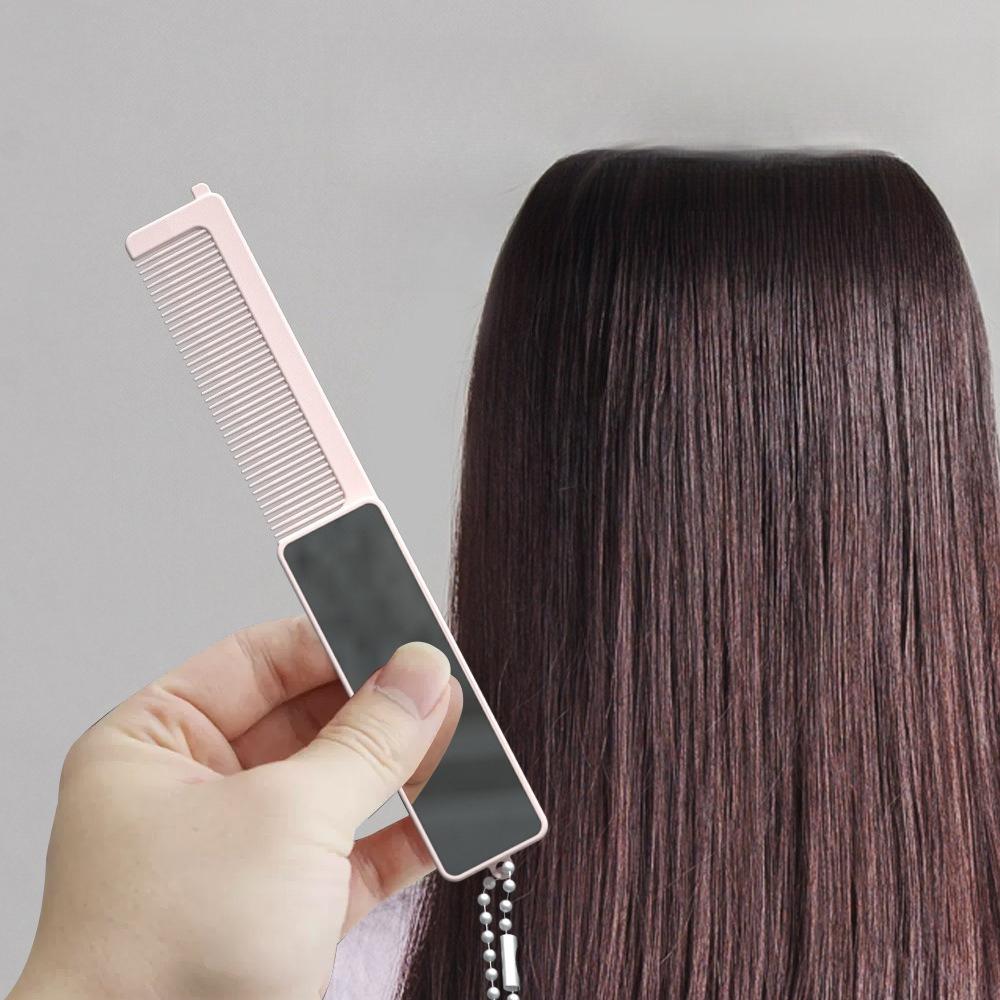 Portable Small Mirror, Portable Mini Mirror Comb, Foldable Mirror for Makeup Repair and Dressing