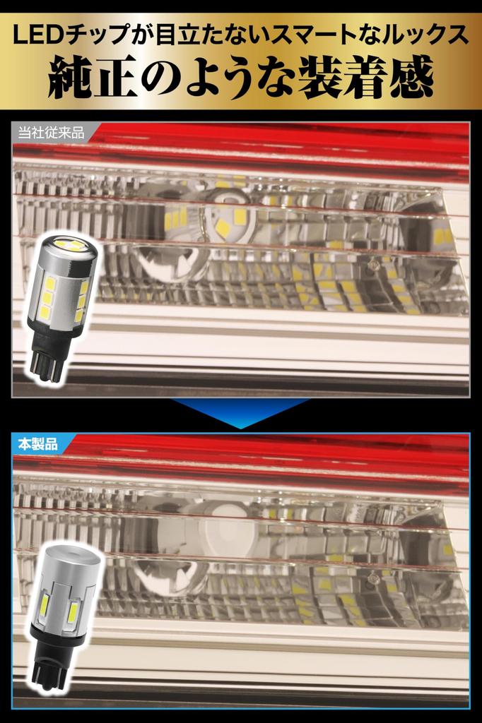 CARMATE GIGA T16 Ampoule LED de Recul S1800 6000K (1800 lm, Design furtif, Légal pour la route)