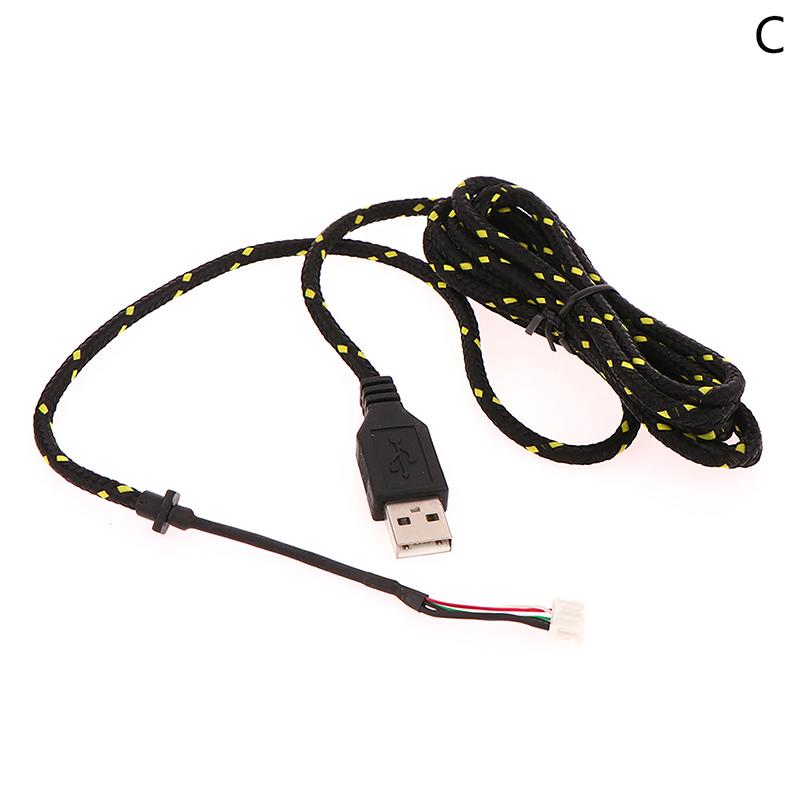 Nylon Usb Mouse Cable Line Replacement Wire Orange, White For Steelseries Kana Special Mouse Lines Best Replacement