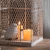 2 Pieces Vintage Birdcage Candle Holder Uncovered Wire Design for Living Room