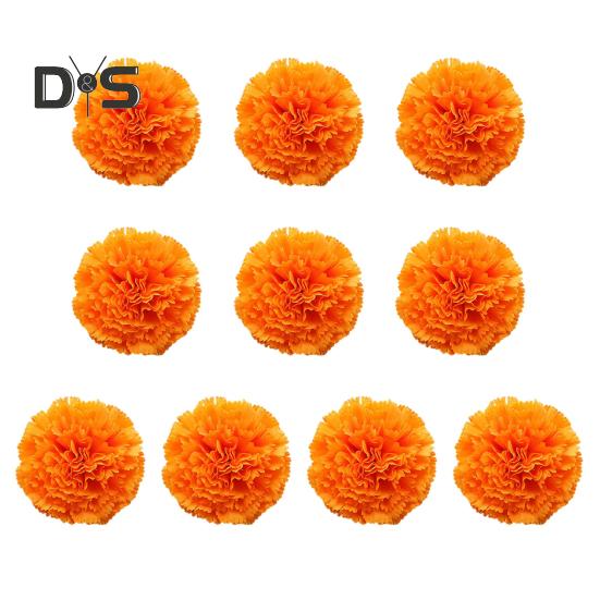 

10 шт. искусственных цветов гвоздики, искусственные шелковые цветы ручной работы, искусственные гвоздики для поделок своими руками, свадебных украшений для вечеринок по случаю рождения ребенка оранжевый