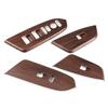 For Honda CR-V CRV 2017- Peach Wood Grain 4X Window Switch Panel Cover Trim