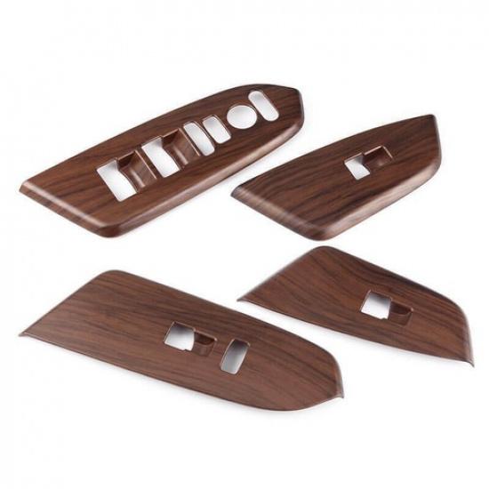 For Honda CR-V CRV 2017- Peach Wood Grain 4X Window Switch Panel Cover Trim