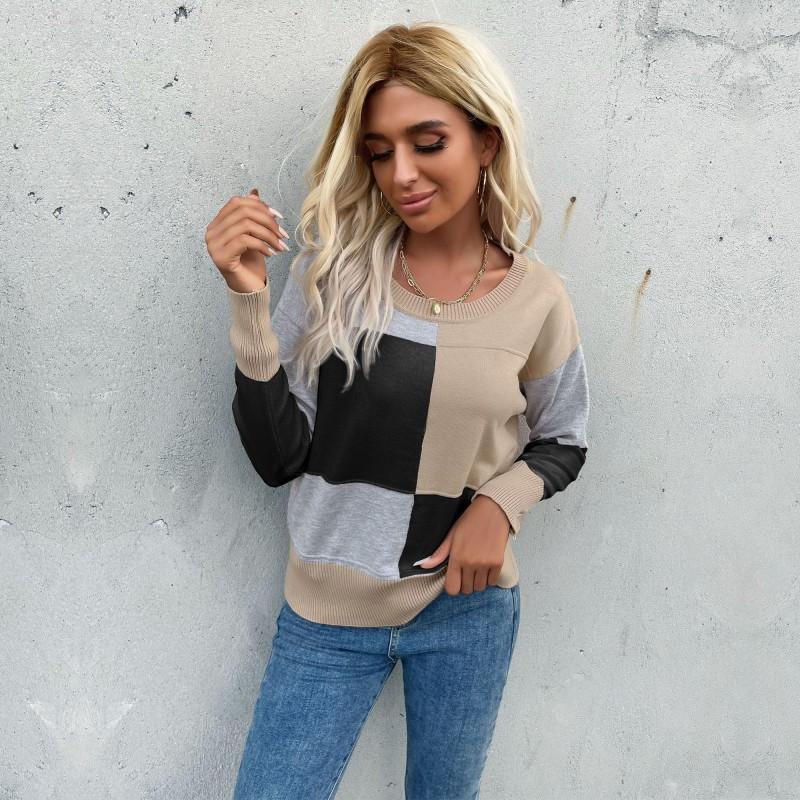 

EastRogue Women s Fashion Casual Autumn Winter Long Sleeve O-Neck Sweaters S чёрный