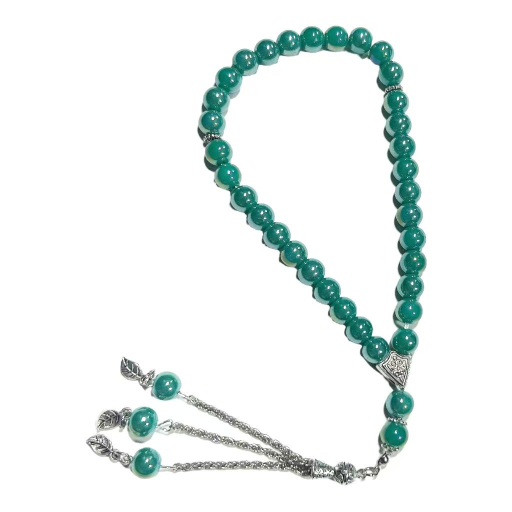 High-Temp Crystal Glass Islamic Prayer Bracelet 8mm UAE Muslim Beads