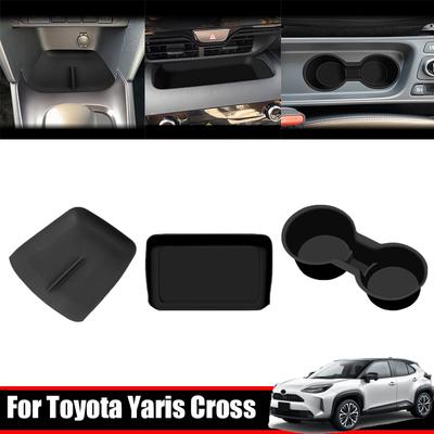 Pro Toyota yaris cross - Kryt držáku na nápoje ve středové konzole, podložka úložného boxu, silikonová podložka na obrazovku navigace