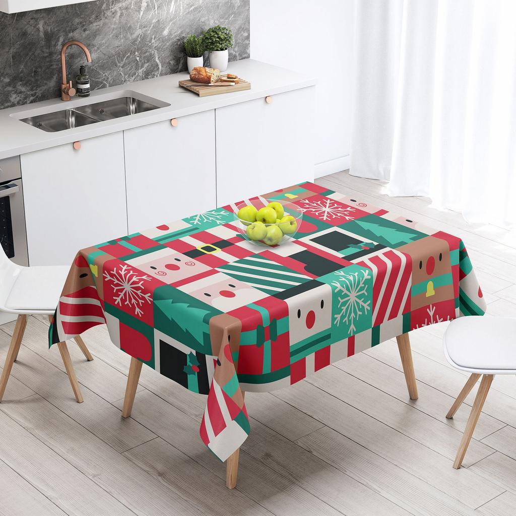 Christmas Tablecloth Home Holiday Party Atmosphere Decorative Coffee Table Tablecloth Restaurant Tablecloth