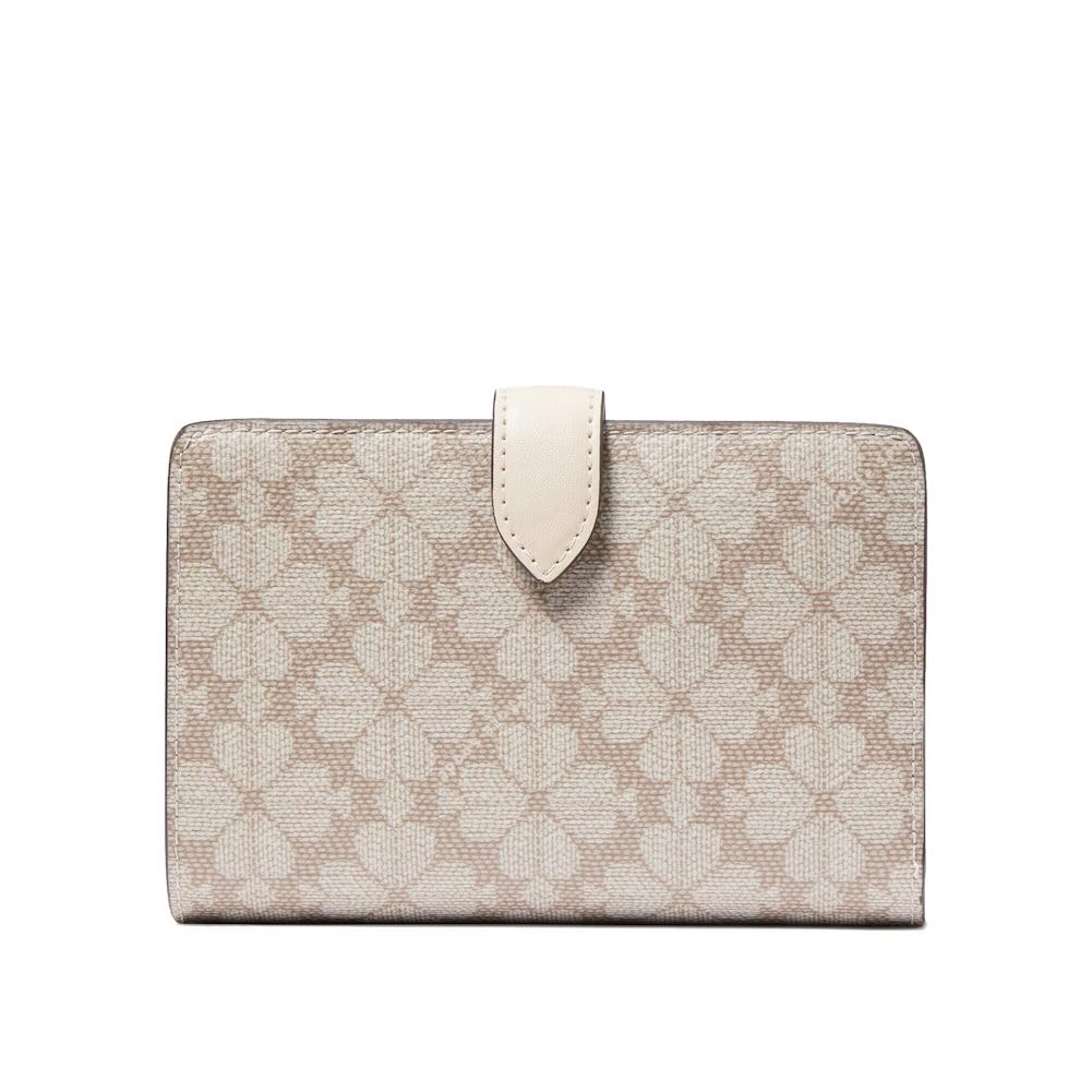 Kate Spade Madison Medium Compact Bifold Dark Casual Wallet, Beige,