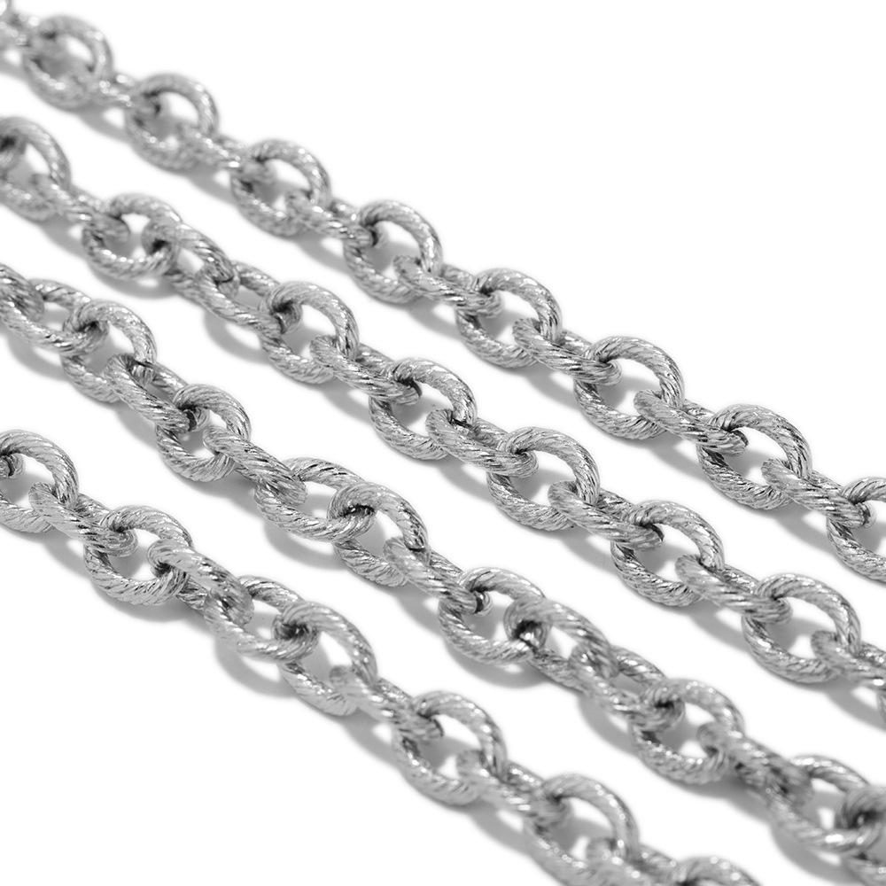 

8 мм Цепочка из нержавеющей стали с сохранением цвета, витая веревкой: Панк-ожерелье своими руками Европейские и американские хип-хоп ювелирные аксессуары.