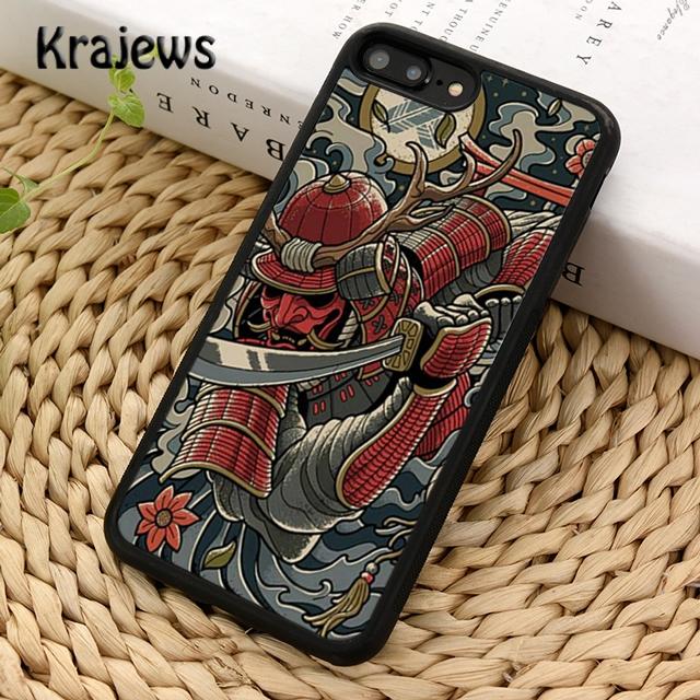Krajews Japan Samurai Art For iPhone 17 Air 16 Phone Case Cover 15 14 Plus 12 13 Pro Max Coque