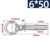 304 Stainless Steel Expansion Bolts With Eye Screws For Wall Anchors 50 150mm Lengths Waterproof And Rust Proof Design
