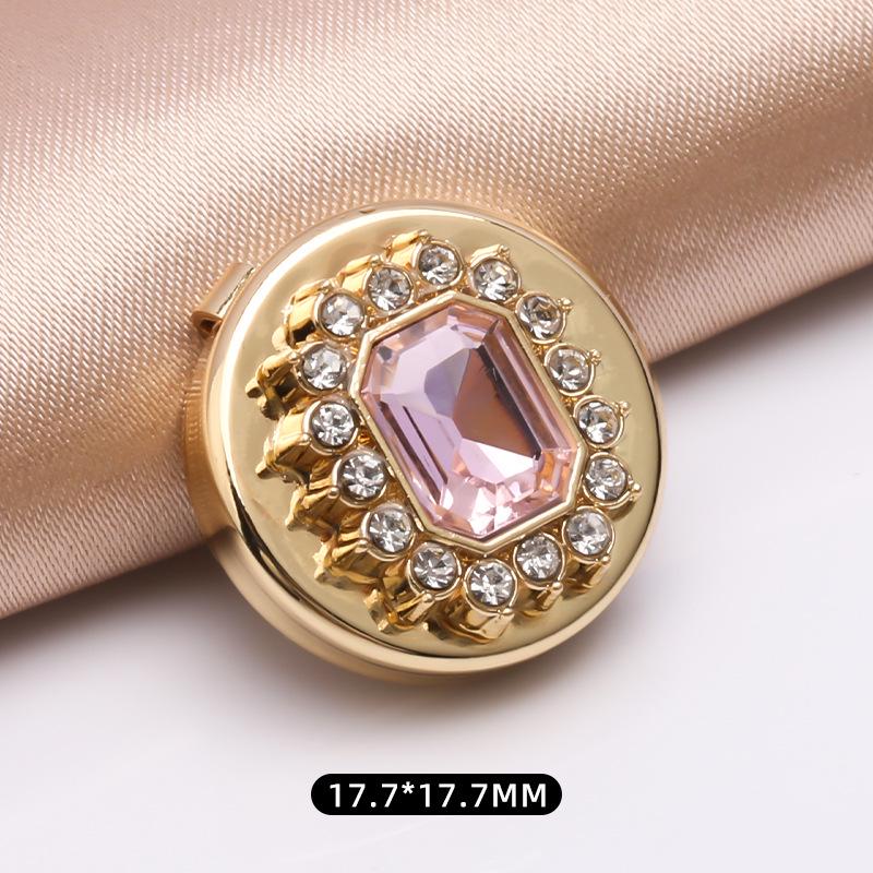 Versatile Decorative Rhinestone Pearl Alloy Button Set for Shirt, Cuff, & Collar