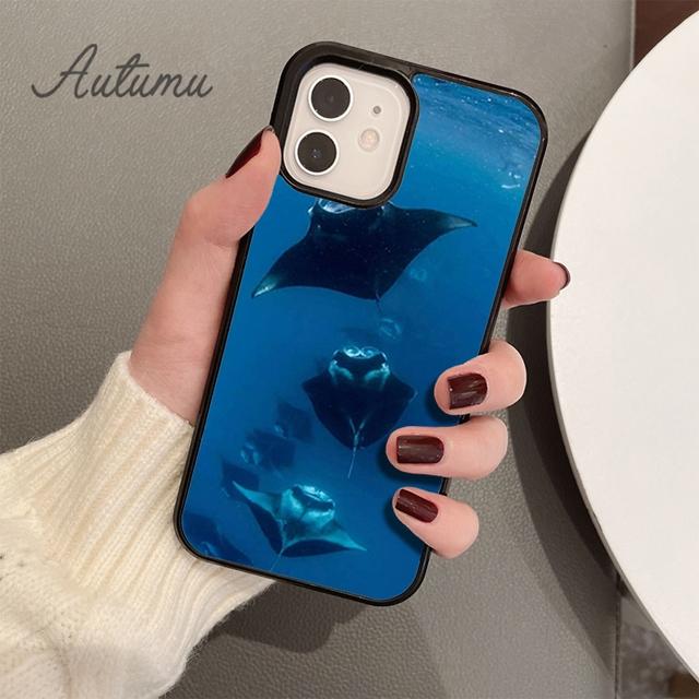 Animal Manta Ray Phone Case for iPhone 11 12 13 14 Pro Max Mini X XR XS SE 2020 5 6S 7 8 Plus Samsung Galaxy S21 S22 Cover Shell