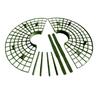 Round Plastic Plant Support Grid with Stakes for Garden Flower and Vegetable Protection Pack of 5 Pieces