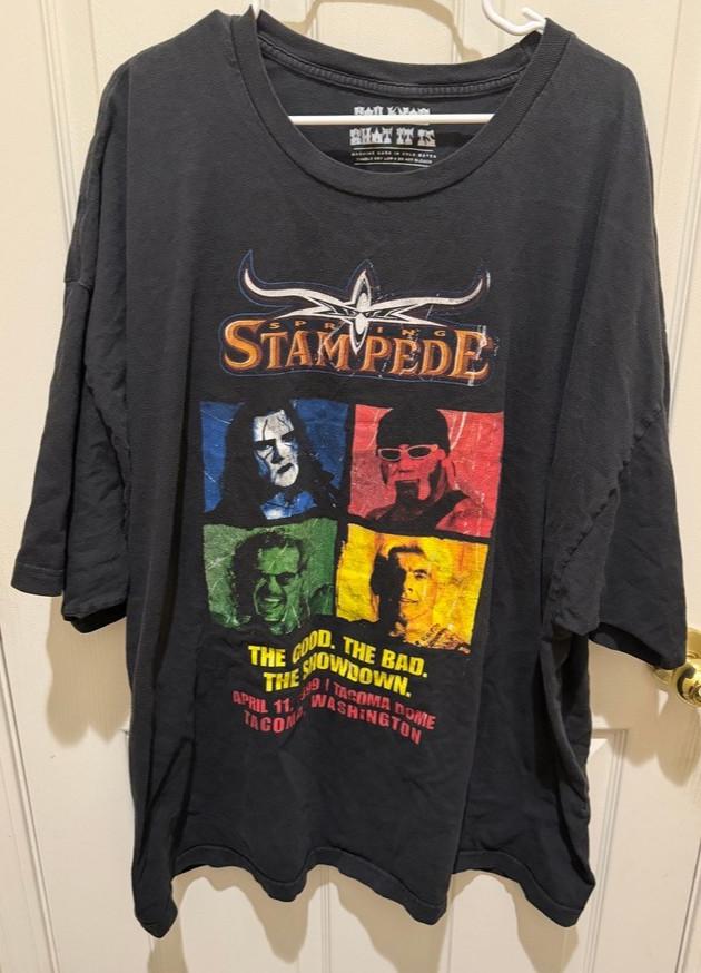 WCW Spring Stampede 5XL Modern Vintage T-Shirt Pro-Wrestling RARE OOP 1999 Unisex T-Shirt M