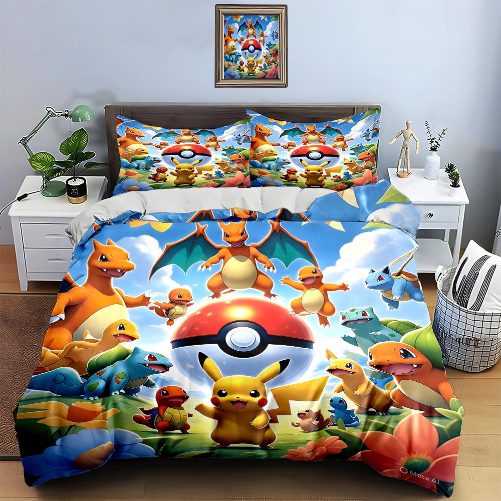 Colorful Cartoon Characters. Bedding Duvet Cover Sets Duvet Covers Pillowcases Gifts (1 * Duvet Cover 2 * Pillowcases, Without Duvet Insert)