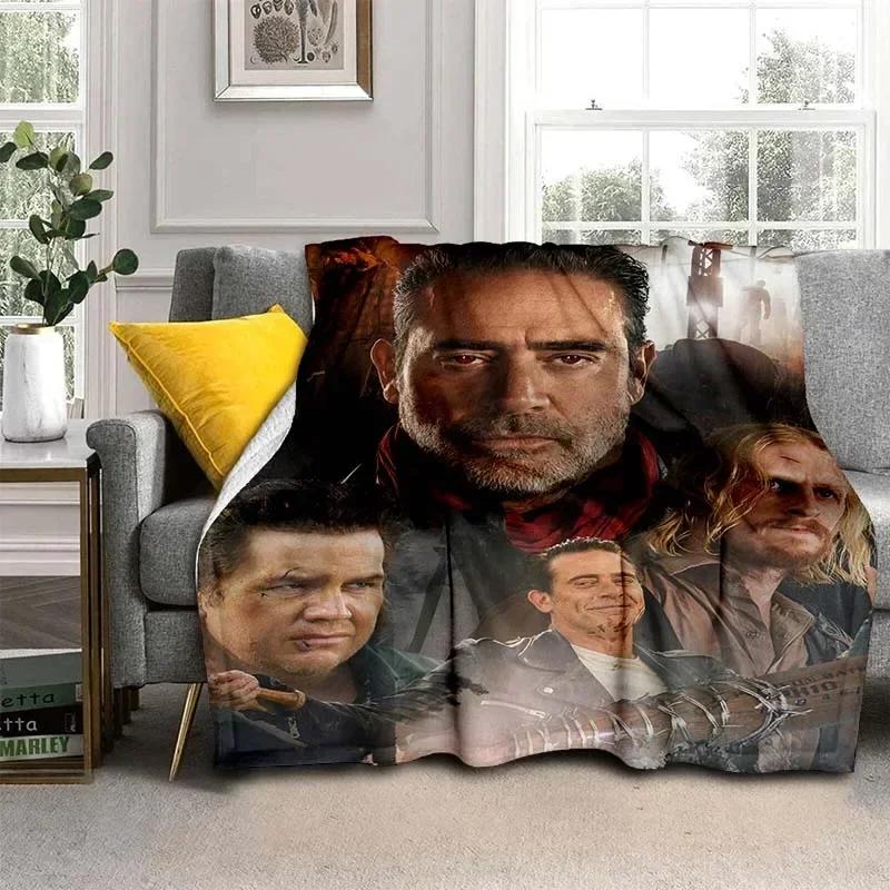 Daryl Dixon Walking Dead Movie Flannel Blanket,Warm and Soft Blanket  For Couch Sofa Office Home Travel Camping Birthday Gift