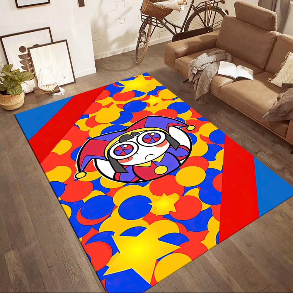 Amazing Digital Circus Square Rugs Are a Great Choice for Living Rooms, Bedrooms, Home Décor, and As Gifts.