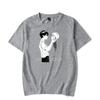 Summer men's Japanese anime Hikaru Died cartoon pattern printed T-shirt, 100% pure cotton fashionable round-neck clothing