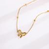 Elegant Japanese & Korean Bow Necklace: Trendy Titanium Steel Light Luxury Clavicle Chain for Women
