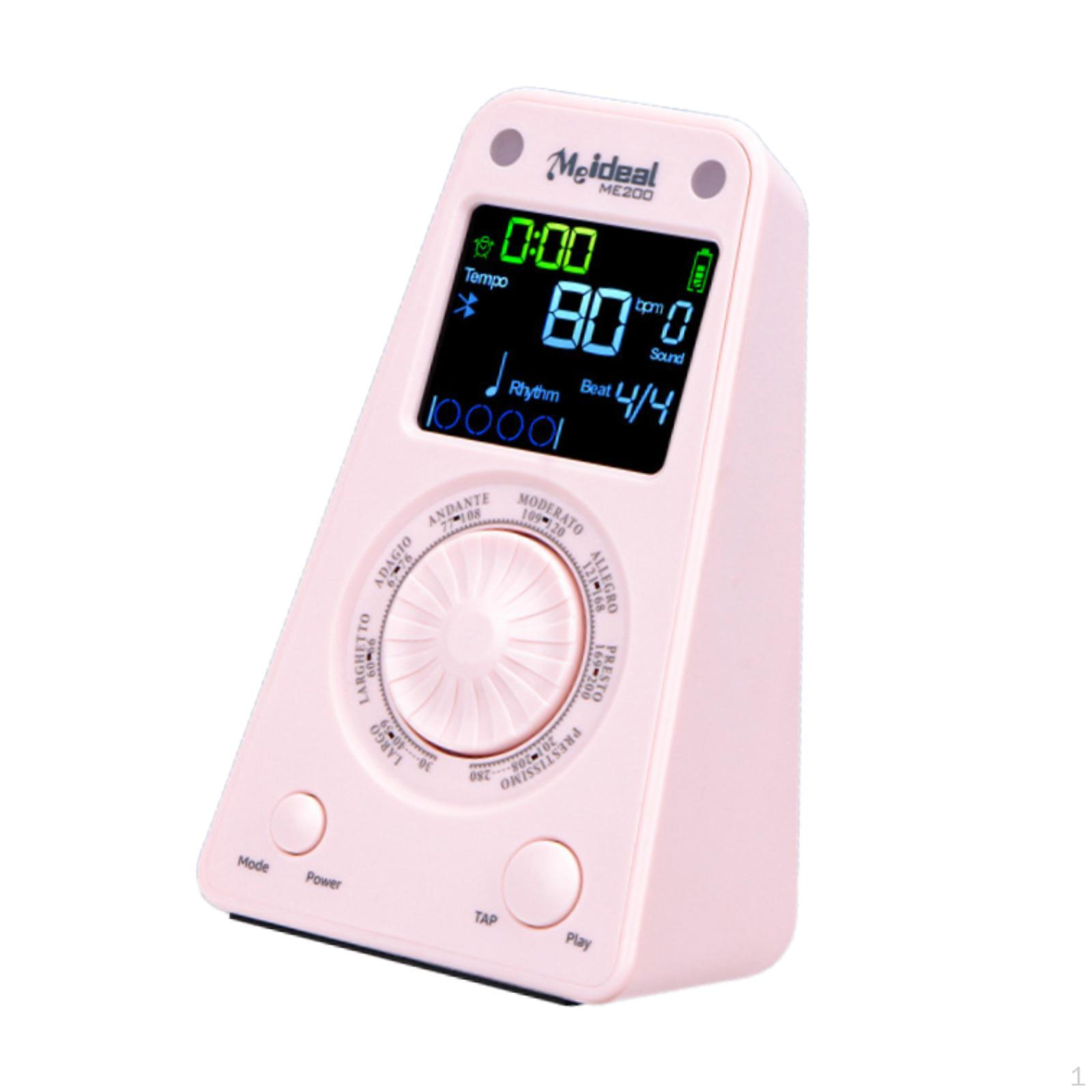 

Digital Metronome for Piano Beat Tempo Adjustable Control with Timer Birthday Electronic розовый