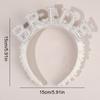 Perlen Stirnband Diadem Luxus Perlen Strass Breit Haarband Elegant BRAUT Schriftzug Haarband Hochzeit Braut Frauen Tiara Accessoires