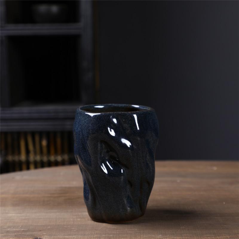 Coarse Pottery Tea Cup Ceramic Master Cup Retro Ceramic Cup Tea Bowl Single Cup Household Kung Fu Teacup