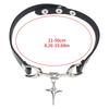 Versatile Leather Chokers Necklace With Detachable Crosses Charm Gift Ready Jewelry Items