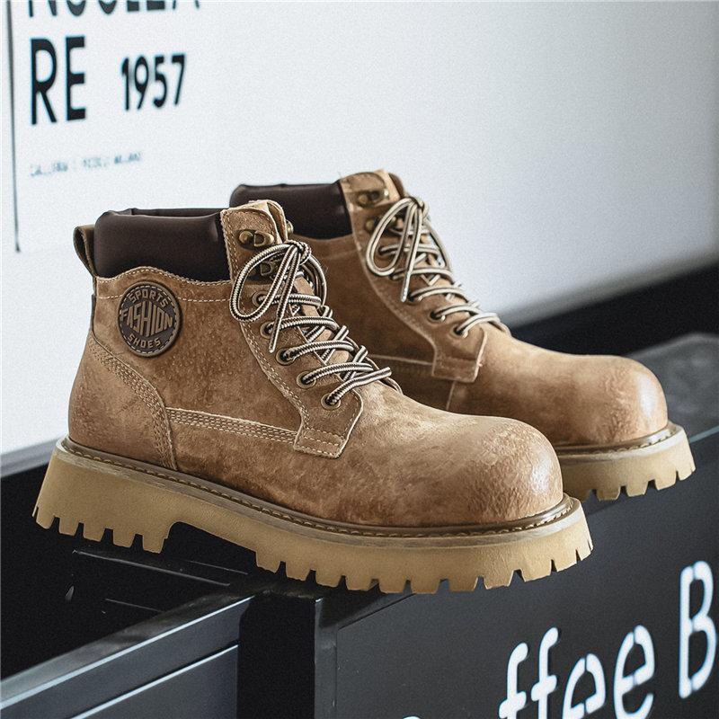 Martin boots Martin boots men's British big head tooling shoes rhubarb boots retro platform flow shoes