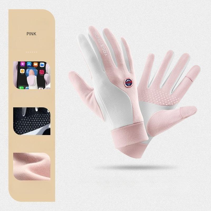 Winter ski gloves liner lining men's and women's outdoor riding gloves touch screen non-slip, windproof and cold-proof, velvet to keep warm