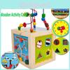Premium 5 In 1 Wooden Multi-activity Cube Educational Toy For Kids And Babies