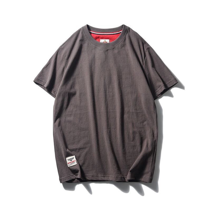 Heavy Weight Pure Color Export Export Men Short Sleeve T-Shirt