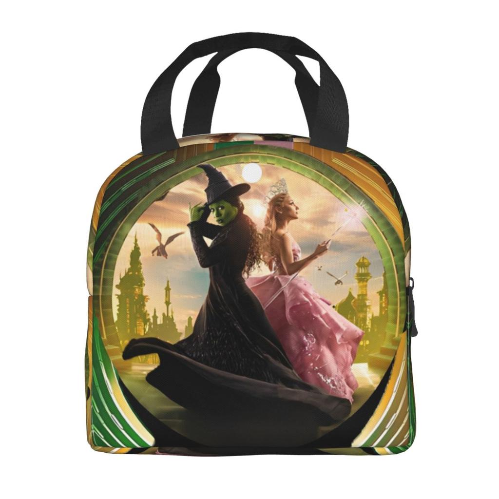 Glinda Elphaba Wicked For Good Thermal Insulated Lunch Bags for Travel Portable Food Bag Container Cooler Thermal Lunch Boxes