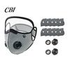 Woodworking Protective Mask Cycling Face with Filter & Breathing Valve, Reusable Carbon Dust Adjustable Goggles, Lightweight Protection Shield