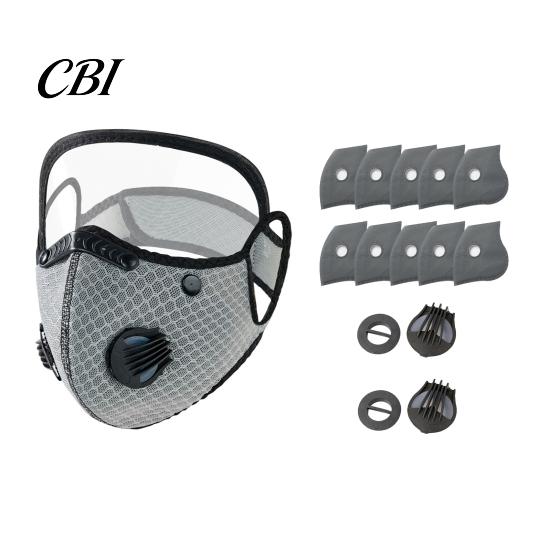 Woodworking Protective Mask Cycling Face with Filter & Breathing Valve, Reusable Carbon Dust Adjustable Goggles, Lightweight Protection Shield