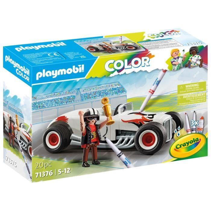 PLAYMOBIL Color 71376 Voiture de course, Crée de nouvelles histoires à tes couleurs, 20 pièces, Dès 5 ans
