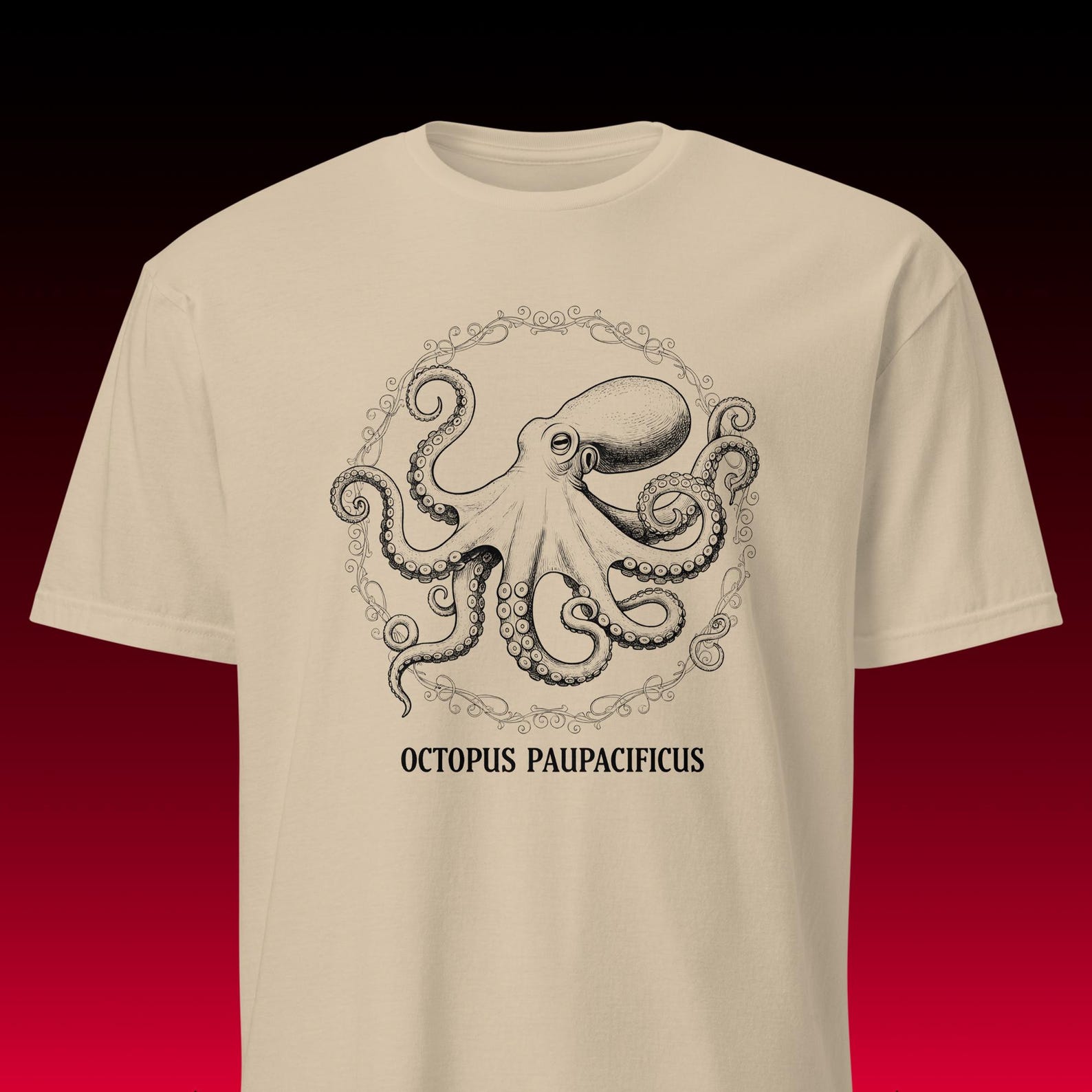 Vintage Octopus Tee | Dark Academia Biology | Nautical Ocean Shirt S
