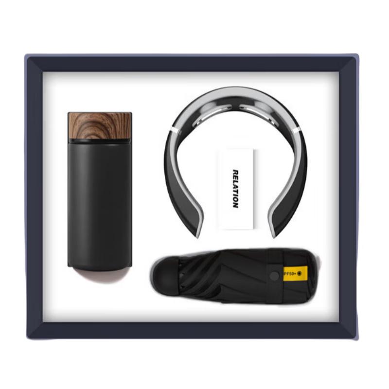 Luxury 3-in-1 Gift Box: Thermos, Neck Massager & Umbrella