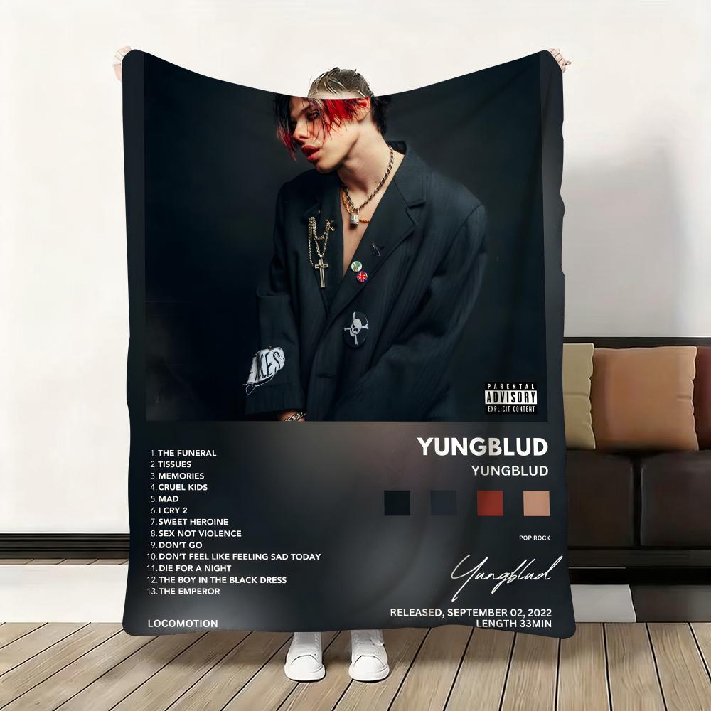 HOT Singer Y-Yungblud Throw Flannel Fluffy Soft Blanket Warm Skin-Friendly Throw For Sofa Bed Office Nap Winter