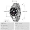 BERNY Automatic Watch for 200M Waterproof Super Luminous Mechanical Full Stainless Analog Sapphire Calendar Included Men, Men's Watch, Silver, Watch,