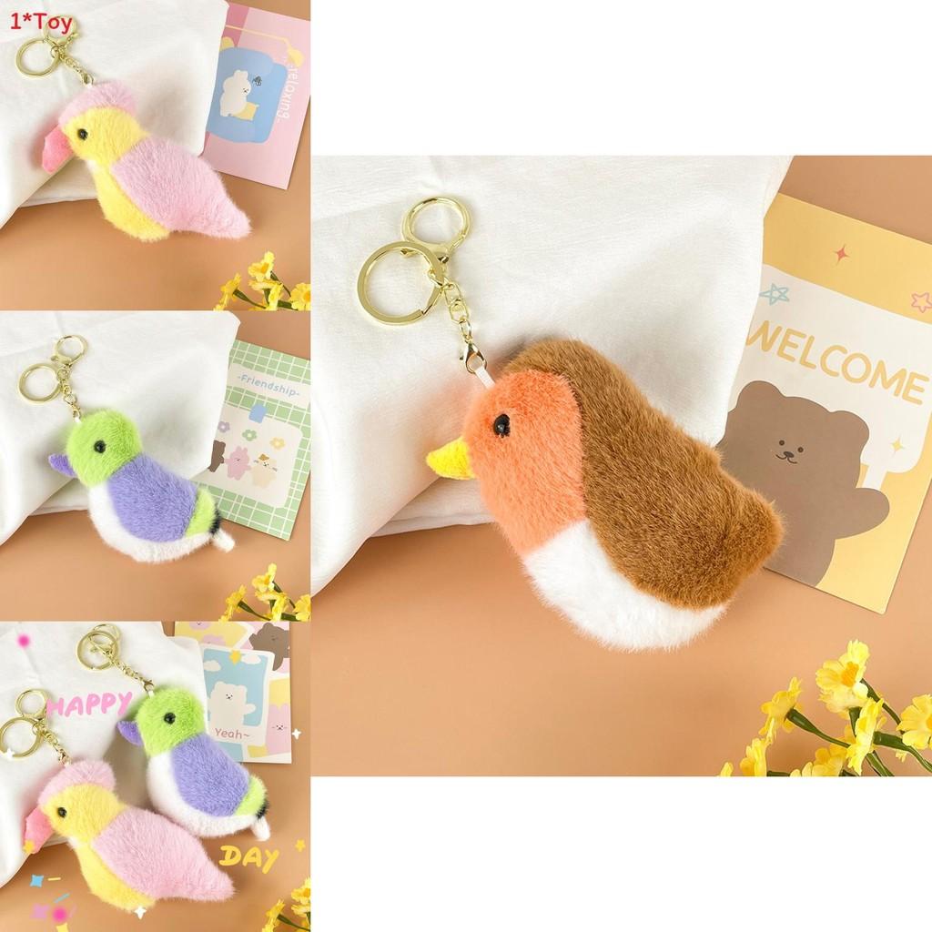 Simulated Parrot Plush Doll With Cotton Filling For Kids Backpack Accessories